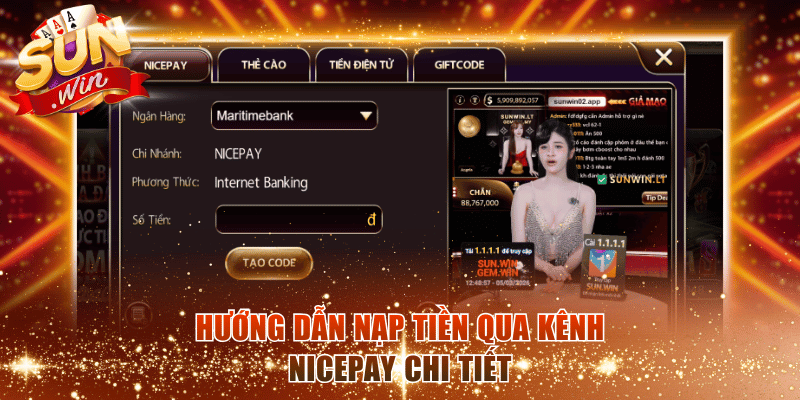 Hướng dẫn nạp tiền qua kênh Nicepay chi tiết